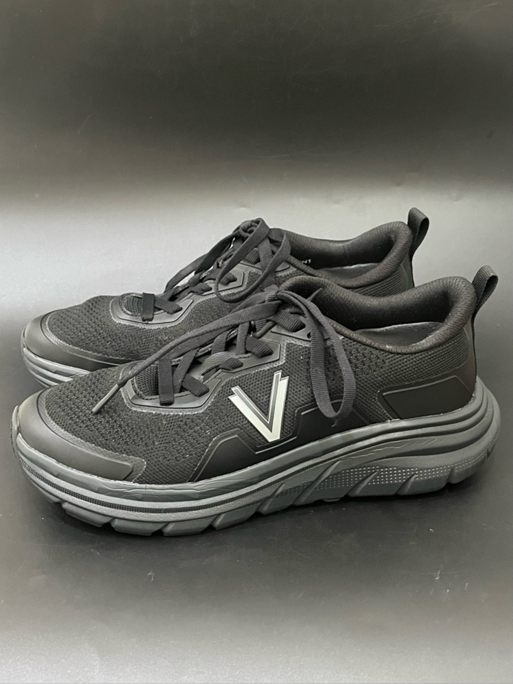 Vionic Walk Max Black Lace Up Sneakers Support Comfort Shoes Womens Sz 8